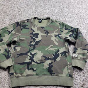 Nike SB Sweatshirt Mens Medium Green Camo Cotton Blend Long Sleeve Pullover